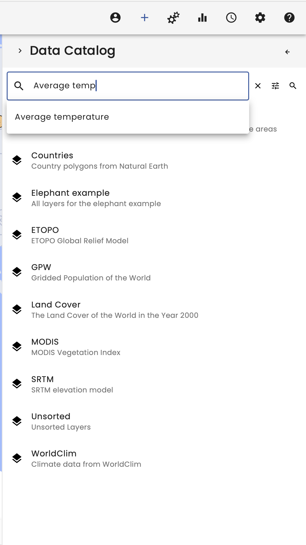 Average temperature search