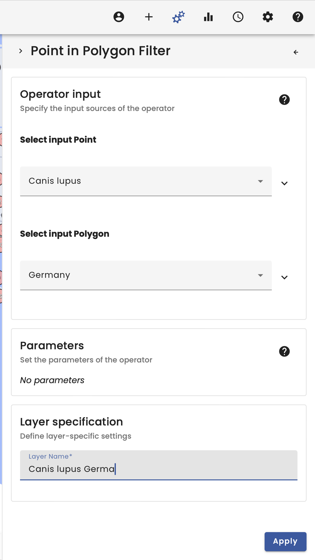 Point in Polygon Filter